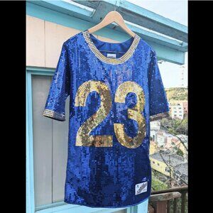 Jeremy Scott X Adidas Sequin Football Jersey Sz M NEW